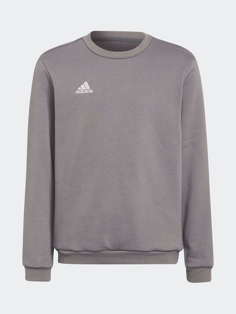 adidas Grey Entrada 22 Sweatshirt - Image 1 of 6 adidas Grey Entrada 22 Sweatshirt - Image 1 of 6