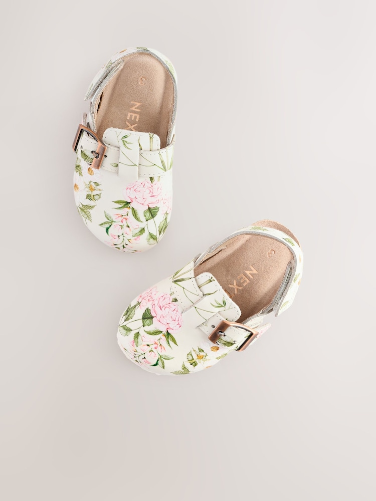 Floral Leather Clogs - Image 3 of 6