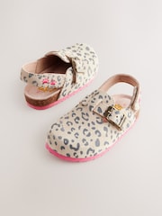 Animal Print Leather Clogs - Image 1 of 1