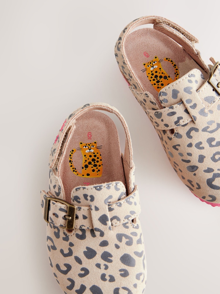 Animal Print Leather Clogs - Image 4 of 5