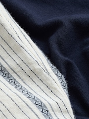 Navy Blue Stripe Woven Pyjamas Set - Image 11 of 13