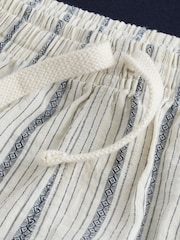 Navy Blue Stripe Woven Pyjamas Set - Image 13 of 13