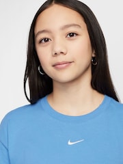Nike Blue Sportswear Boxy 100% Cotton T-Shirt - Image 3 of 5
