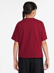 Nike College Grey Sportswear Boxy 100% Cotton T-Shirt - Image 2 of 3
