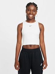 Nike White Sportswear Ribbed Tank Top - Image 1 of 5