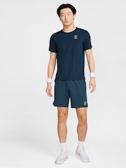 Nike Armory Navy Court Advantage Dri-FIT 8 inch Tennis Shorts - Image 2 of 7