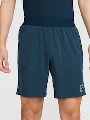Nike Armory Navy Court Advantage Dri-FIT 8 inch Tennis Shorts - Image 3 of 7