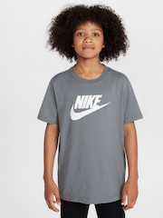 Nike Cool Grey HBR Logo 100% Cotton T-Shirt - Image 1 of 3