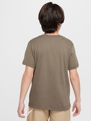 Nike Medium Olive Green HBR Logo 100% Cotton T-Shirt - Image 2 of 5