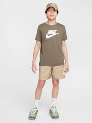 Nike Medium Olive Green HBR Logo 100% Cotton T-Shirt - Image 5 of 5