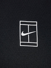Nike Black Court Advantage Dri-FIT Tennis Polo Shirt - Image 4 of 6