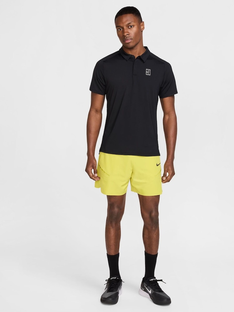 Nike Black Court Advantage Dri-FIT Tennis Polo Shirt - Image 6 of 6