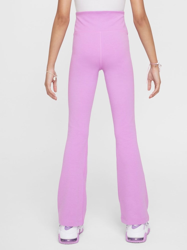 Nike Rush Lilac High Waisted Flared Leggings - Image 2 of 5