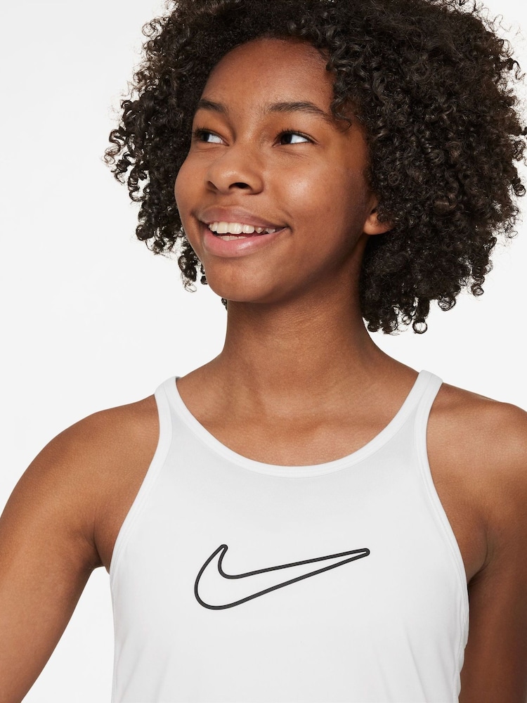 Nike White Dri-FIT One Classic Tank Vest Top - Image 3 of 3