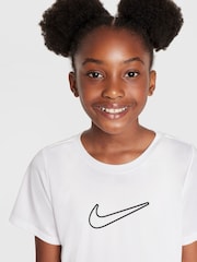 Nike Off White Dri-FIT One Fitted Short-Sleeve Top - Image 2 of 4
