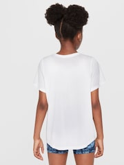 Nike Off White Dri-FIT One Fitted Short-Sleeve Top - Image 4 of 4