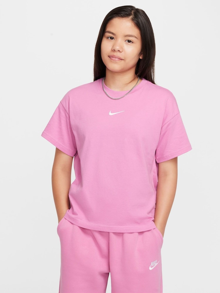 Розовый - Футболка из 100% хлопка Nike Sportswear - Изображение 1 из 4