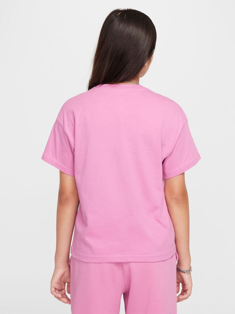 Розовый - Футболка из 100% хлопка Nike Sportswear - Изображение 2 из 4