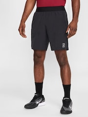 Nike Black Court Advantage Dri-FIT 8 inch Tennis Shorts - Image 1 of 7