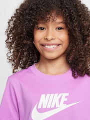 Papucă lila - Nike Decupat/Trei sferturi 100% Cotton Tricou - Image 3 of 5