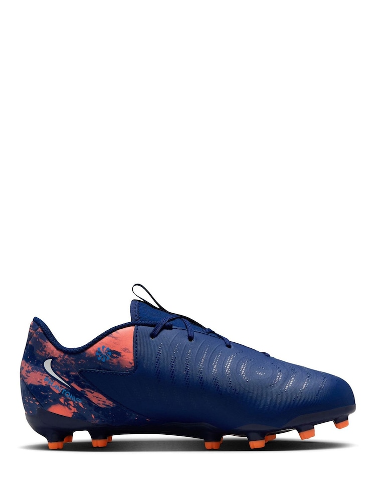 Nike Blue Kids Phantom Erling Haaland Multi Ground Football Boots - Image 3 of 11