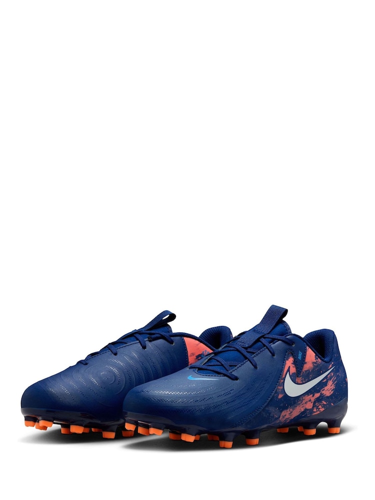 Nike Blue Kids Phantom Erling Haaland Multi Ground Football Boots - Image 5 of 11