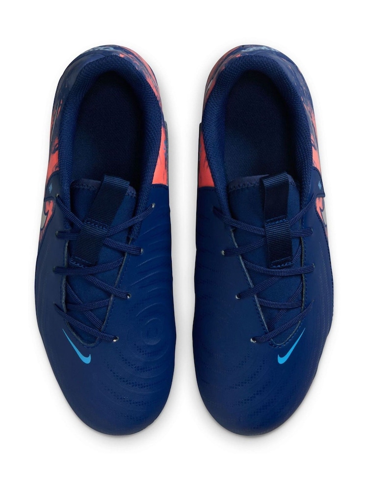 Nike Blue Kids Phantom Erling Haaland Multi Ground Football Boots - Image 8 of 11