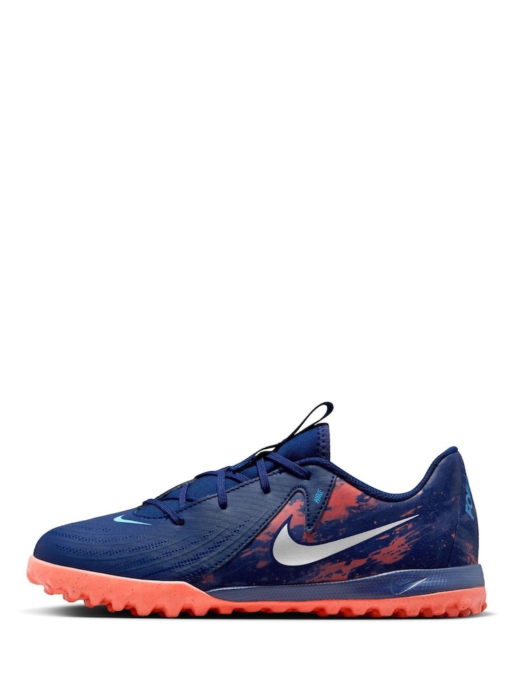 Nike Blue Kids Phantom Erling Haaland Turf Football Boots - Image 2 of 8