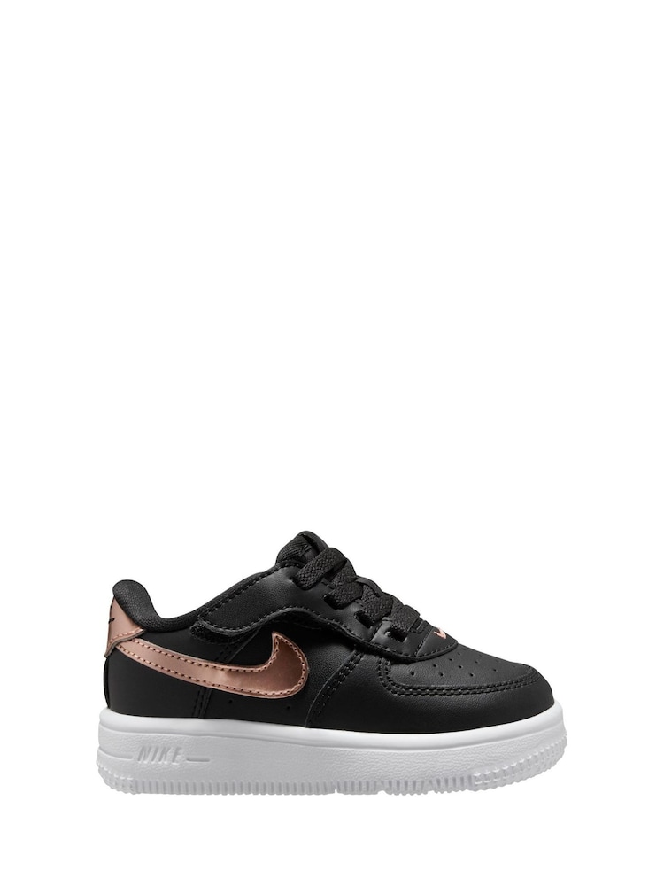 Nike Black/Bronze Infant Air Force 1 EasyOn Trainers - Image 1 of 4