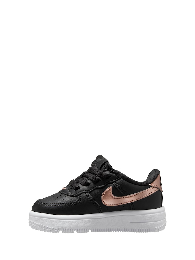 Nike Black/Bronze Infant Air Force 1 EasyOn Trainers - Image 2 of 4