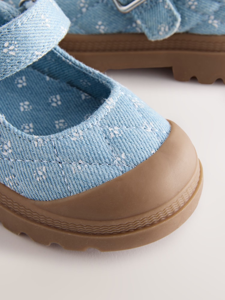 Denim Floral Chunky Mary Jane Shoes - Image 4 of 6