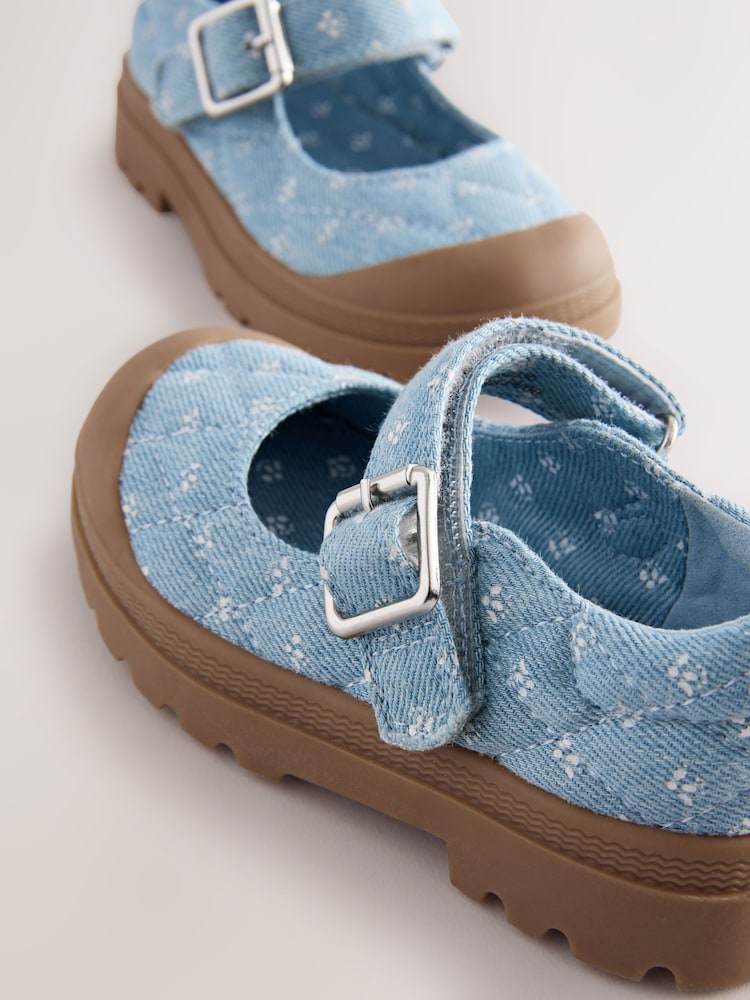 Denim Floral Chunky Mary Jane Shoes - Image 5 of 6