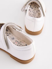 Silver Leather Touch Fastening Brogue Shoes - Image 5 of 6