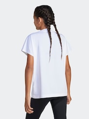 adidas White Winter Glam Metallic T-Shirt - Image 2 of 6
