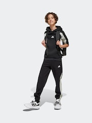 adidas Black Colour Block Fleece Joggers - Image 1 of 6
