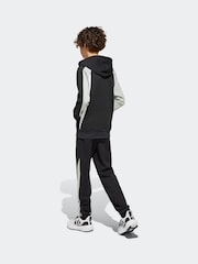 adidas Black Colour Block Fleece Joggers - Image 2 of 6