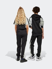 adidas Black Colour Block Fleece Joggers - Image 3 of 6