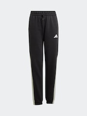 adidas Black Colour Block Fleece Joggers - Image 6 of 6