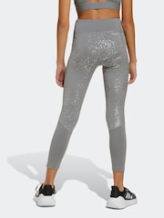 adidas Grey Optime Glam 7/8 Leggings - Image 2 of 7