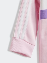 adidas Pink Essentials Tiberio 3 Stripe Hoodie and Legging Set - Image 5 of 7