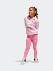 adidas Pink Essentials Tiberio 3 Stripe Tracksuit - Image 3 of 7