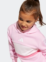 adidas Pink Essentials Tiberio 3 Stripe Tracksuit - Image 5 of 7