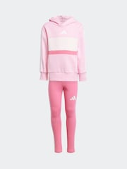 adidas Pink Essentials Tiberio 3 Stripe Tracksuit - Image 7 of 7
