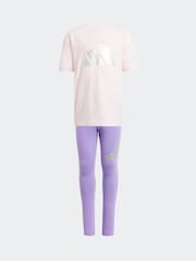 adidas Pink Essentials Glam Leggings - Image 8 of 8