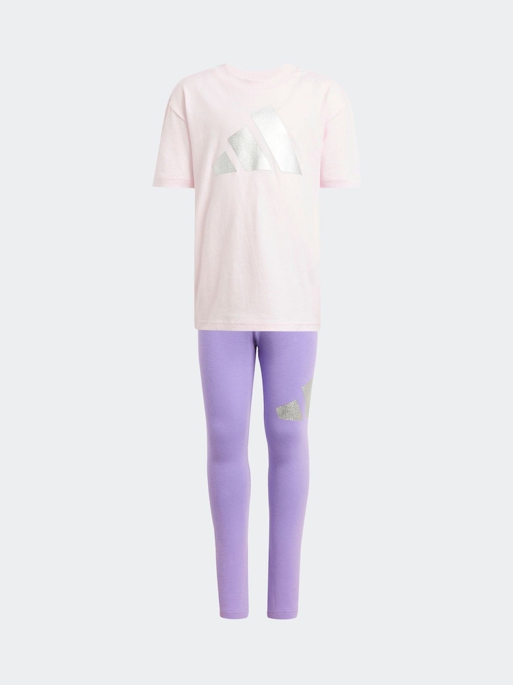adidas Pink Essentials Glam Leggings - Image 8 of 8