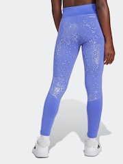 adidas Blue Optime Glam 7/8 Leggings - Image 2 of 6