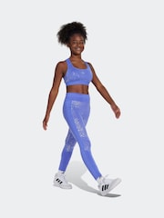 adidas Blue Optime Glam 7/8 Leggings - Image 3 of 6