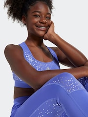 adidas Blue Optime Glam 7/8 Leggings - Image 4 of 6