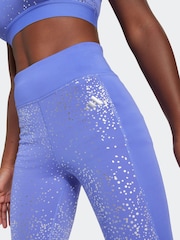 adidas Blue Optime Glam 7/8 Leggings - Image 5 of 6