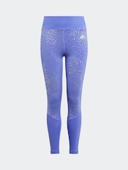 adidas Blue Optime Glam 7/8 Leggings - Image 6 of 6